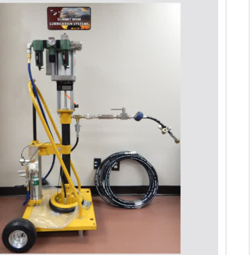 Summit Cart Unit Single High Pressure (15,000 PSI) — High Volume (140:1) grease pump spec sheet