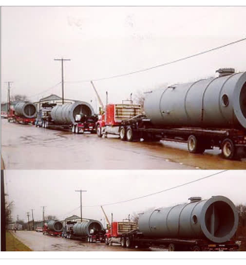 Tri Flo Tech flow elements loaded on trucks for delivery
