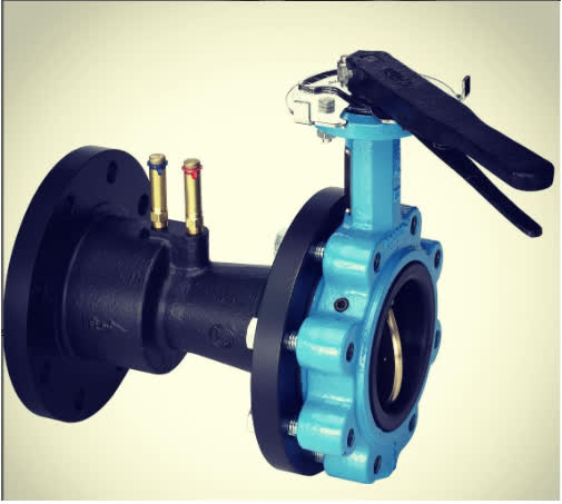 Orifice fitting with butterfly valve