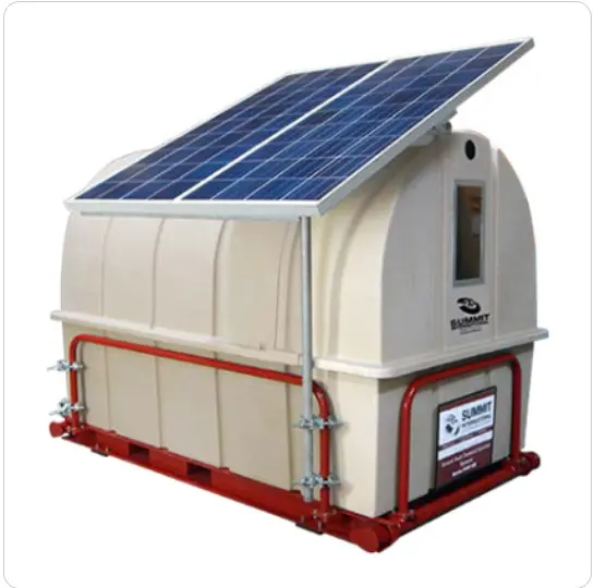 Summit Vault Chemical Injection System with solar panel